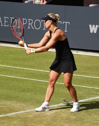 22 06 2022 Bad Homburg vor der Höhe, Kurpark, Tennis WTA 250 Bad Homburg Open Round of 16 Lucia Bronzetti vs Angelique Kerber picture shows Angelique Kerber emspor, DFL regulations prohibit any use of photographs as image sequences and or quasi video