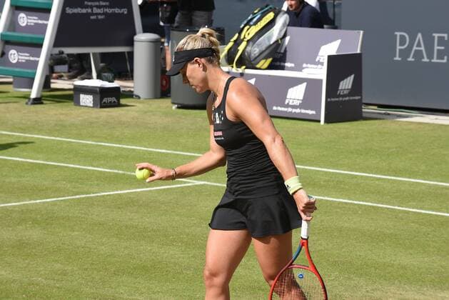 22 06 2022 Bad Homburg vor der Höhe, Kurpark, Tennis WTA 250 Bad Homburg Open Round of 16 Lucia Bronzetti vs Angelique Kerber picture shows Angelique Kerber emspor, DFL regulations prohibit any use of photographs as image sequences and or quasi video