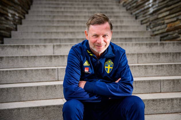 220622 Peter Gerhardsson, head coach poses for a portrait during a photo shoot with the staff of the women s national football team of Sweden on June 22, 2022 in Bastad Photo Ludvig Thunman BILDBYRAN kod LT LT0331 fotboll football soccer fotbal porträtt portraits sverige sweden dam bbeng,  Copyright: LUDVIGxTHUNMAN BB220622LT198
