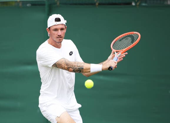 TENNIS - Wimbledon 2022 LONDON,ENGLAND,23.JUN.22 - TENNIS - ATP, Tennis Herren World Tour, Wimbledon, Grand Slam, qualification. Image shows Dennis Novak (AUT).  GEPAxpictures xAlanxGrieves