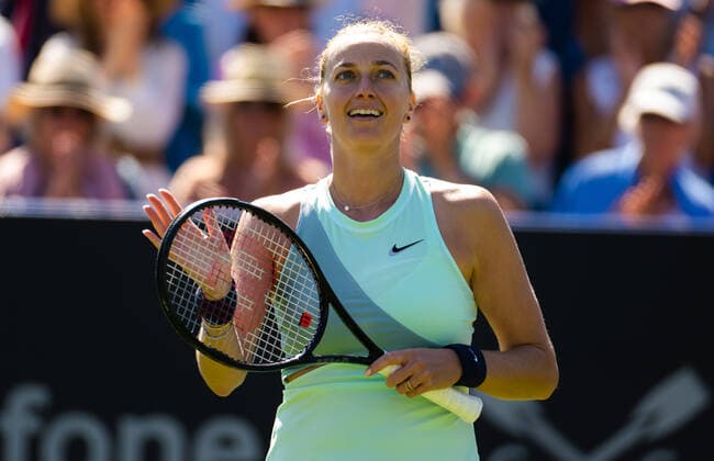 June 22, 2022, Eastbourne, GREAT BRITAIN: Petra Kvitova of the Czech Republic in action during the third round of the 2022 Rothesay International WTA, Tennis Damen 500 tennis tournament against Katie Boulter of Great Britain Eastbourne GREAT BRITAIN - ZUMAa181 20220622_zaa_a181_041 Copyright: xRobxPrangex