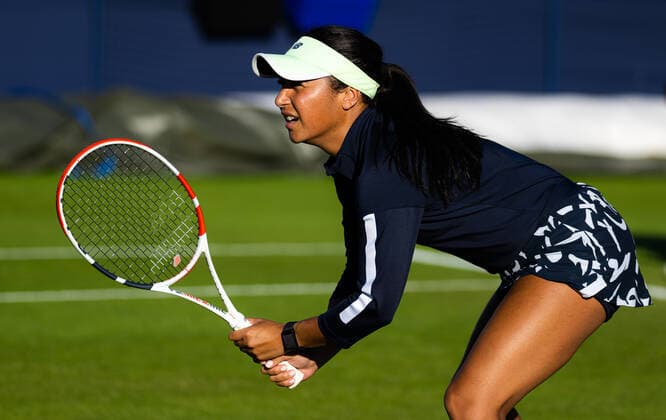 June 22, 2022, Eastbourne, GREAT BRITAIN: Heather Watson of Great Britain in action during the first round of doubles at the 2022 Rothesay International WTA, Tennis Damen 500 tennis tournament Eastbourne GREAT BRITAIN - ZUMAa181 20220622_zaa_a181_075 Copyright: xRobxPrangex