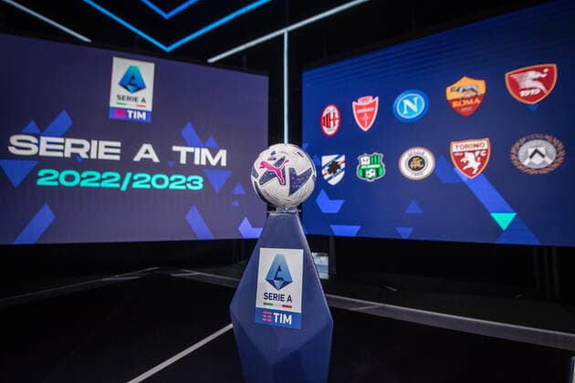 Foto Claudio Furlan LaPresse 24 Giugno 2022 Milano (Italia) Presentazione Calendari campionato Lega Serie A 2022 - 2023Nella foto il pallone  Copyright: xClaudioxFurlan LaPressex