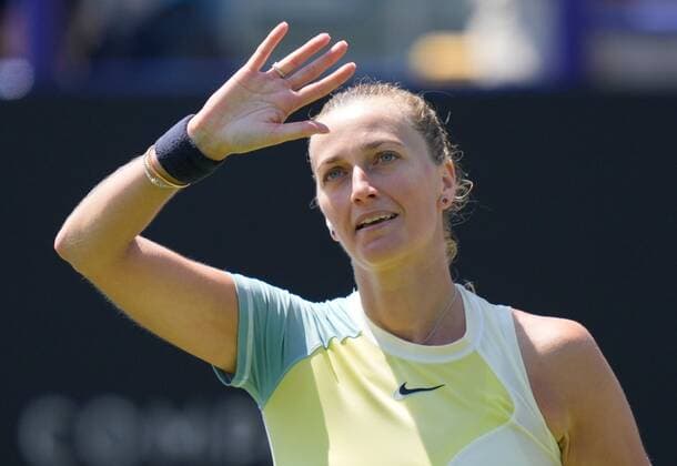 Mandatory Credit: Photo by Dave Shopland Shutterstock (12992817i) Petra Kvitova reaches the final Rothesay International Eastbourne, Tennis, Devonshire Park, Eastbourne, UK - 24 Jun 2022 Rothesay International Eastbourne, Tennis, Devonshire Park, Eastbourne, UK - 24 Jun 2022  Copyright: xDavexShopland Shutterstockx 12992817i