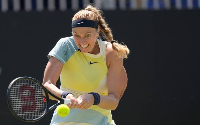 Mandatory Credit: Photo by Dave Shopland Shutterstock (12992817b) Petra Kvitova reaches the final Rothesay International Eastbourne, Tennis, Devonshire Park, Eastbourne, UK - 24 Jun 2022 Rothesay International Eastbourne, Tennis, Devonshire Park, Eastbourne, UK - 24 Jun 2022  Copyright: xDavexShopland Shutterstockx 12992817b