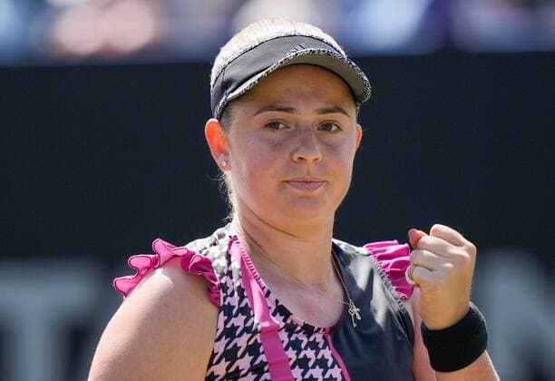 Mandatory Credit: Photo by Dave Shopland Shutterstock (12992817bz) 2021 Ladies Champion Latvia s Jelena Ostapenko reaches the final Rothesay International Eastbourne, Tennis, Devonshire Park, Eastbourne, UK - 24 Jun 2022 Rothesay International Eastbourne, Tennis, Devonshire Park, Eastbourne, UK - 24 Jun 2022  Copyright: xDavexShopland Shutterstockx 12992817bz