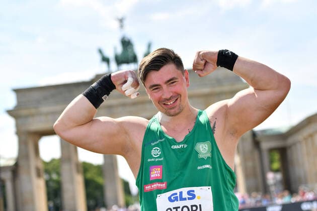 Sport Themen der Woche KW25 24.06.2022, xkaix, Leichtathletik Kugelstoßen Maenner, Deutsche Meisterschaften 2022 emspor, v.l. David Storl (SC DHfK Leipzig e.V.) Berlin *** 24 06 2022, xkaix, athletics shot put men, German Championships 2022 emspor, v l David Storl SC DHfK Leipzig e V Berlin kp