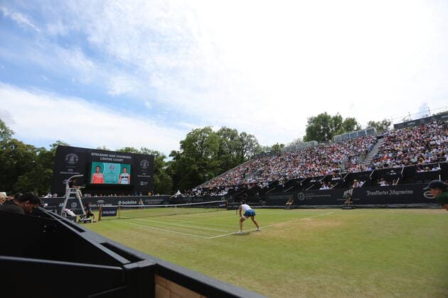 24 06 2022, xcex, GER, Bad Homburg vor der Höhe, Kurpark, Tennis WTA 250 Bad Homburg Open, Spielbank Bad Homburg Centre Court, symbol picture, semifinal between Caroline Garcia and AlizÃ Cornet