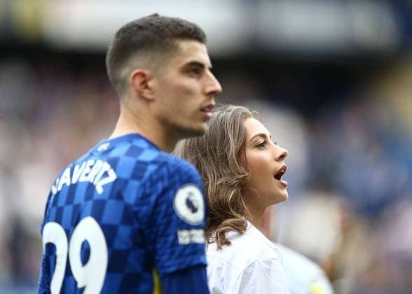 Mandatory Credit: Photo by Michael Zemanek Shutterstock (12948679ar) Sofia Weber , girlfriend of Kai Havertz Chelsea v Watford, Premier League, Football, Stamford Bridge, London, UK - 22 May 2022 EDITORIAL USE ONLY No use with unauthorised audio, video, data, fixture lists, club league logos or live services. Online in-match use limited to 120 images, no video emulation. No use in betting, games or single club league player publications. Chelsea v Watford, Premier League, Football, Stamford Bridge, London, UK - 22 May 2022 EDITORIAL USE ONLY No use with unauthorised audio, video, data, fixture lists, club league logos or live services. Online in-match use limited to 120 images, no video emulation. No use in betting, games or single club league player publications. Copyright: xMichaelxZemanek Shutterstockx 12948679ar