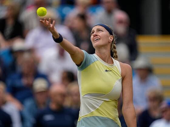 Mandatory Credit: Photo by Dave Shopland Shutterstock (12992820aa) Petra Kvitova in the Women s singles final Rothesay International Eastbourne, Tennis, Devonshire Park, Eastbourne, UK - 25 Jun 2022 Rothesay International Eastbourne, Tennis, Devonshire Park, Eastbourne, UK - 25 Jun 2022  Copyright: xDavexShopland Shutterstockx 12992820aa