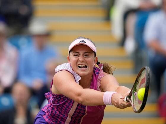 Mandatory Credit: Photo by Dave Shopland Shutterstock (12992820ae) Jelena Ostapenko in the Women s singles final Rothesay International Eastbourne, Tennis, Devonshire Park, Eastbourne, UK - 25 Jun 2022 Rothesay International Eastbourne, Tennis, Devonshire Park, Eastbourne, UK - 25 Jun 2022  Copyright: xDavexShopland Shutterstockx 12992820ae