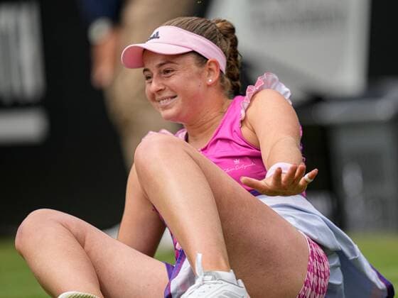 Mandatory Credit: Photo by Dave Shopland Shutterstock (12992820ag) Jelena Ostapenko in the Women s singles final Rothesay International Eastbourne, Tennis, Devonshire Park, Eastbourne, UK - 25 Jun 2022 Rothesay International Eastbourne, Tennis, Devonshire Park, Eastbourne, UK - 25 Jun 2022  Copyright: xDavexShopland Shutterstockx 12992820ag