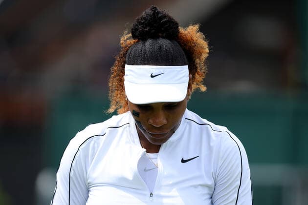 25th June 2022, All England Lawn Tennis and Croquet Club, London, England; Wimbledon Tennis tournament; Serena Williams during her practice session with Ons Jabeur  ActionPlus12402283 ShaunxBrooks