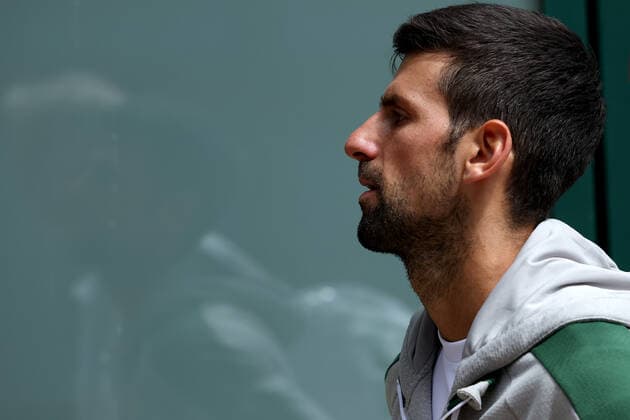 25th June 2022, All England Lawn Tennis and Croquet Club, London, England; Wimbledon Tennis tournament; Novak Djokovic after his practice session finishes  ActionPlus12402326 ShaunxBrooks