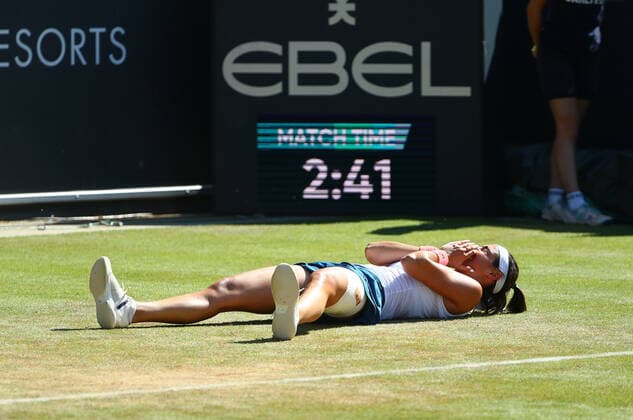 Caroline Garcia is happy about her tournament win in Bad Homburg Bad Homburg Open, Tennis 25 06 2022 Bad Homburg Open, Tennis 25 06 2022 Bad Homburg Copyright: xEibner-Pressefotox EP_RWS