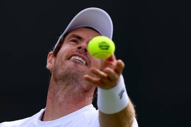 25th June 2022, All England Lawn Tennis and Croquet Club, London, England; Wimbledon Tennis tournament; Andy Murray during his practice session  ActionPlus12402408 ShaunxBrooks