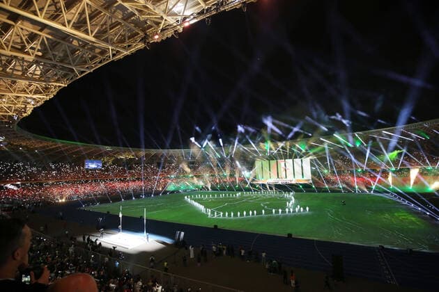 Sport Themen der Woche KW25 Sport Bilder des Tages 19th Edition Of The Mediterranean Games Oran 2022 Opening ceremony of the 19th edition of the Mediterranean Games Oran 2022 in Algeria on June 25, 2022 Oran Algeria  Copyright: xAPPx originalFilename:0161613344st.jpg
