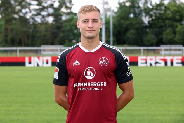23 06 2022 1 FC Nuremberg FCN club season 2022 2023 photo appointment portrait appointment press appointment presentation single photo portrait portrait headshot DaMa single photo single photo portrait portrait headshot Fabian Nürnberger Nuernberger 15, 1 FC Nuremberg FCN