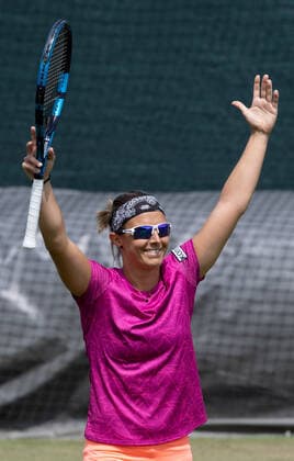 Belgian Kirsten Flipkens pictured during the 2022 Wimbledon grand slam tennis tournament at the All England Tennis Club, in south-west London, Britain, Sunday 26 June 2022. BENOITxDOPPAGNE  x36659125x