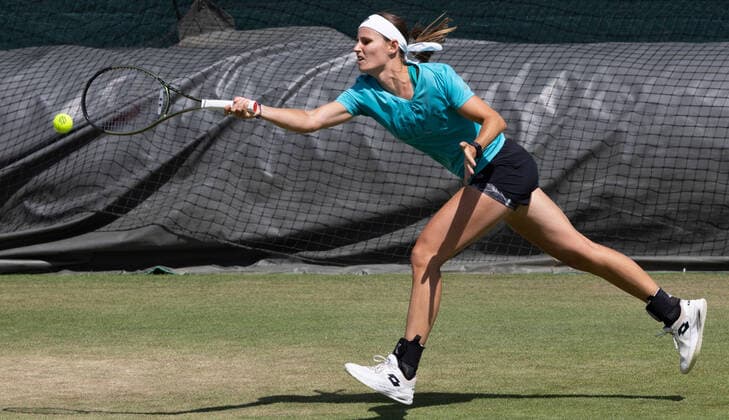 Belgian Greet Minnen pictured during the 2022 Wimbledon grand slam tennis tournament at the All England Tennis Club, in south-west London, Britain, Sunday 26 June 2022. BENOITxDOPPAGNE  x36659127x