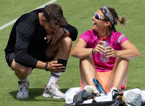 Belgian Kirsten Flipkens pictured during the 2022 Wimbledon grand slam tennis tournament at the All England Tennis Club, in south-west London, Britain, Sunday 26 June 2022. BENOITxDOPPAGNE  x36659522x