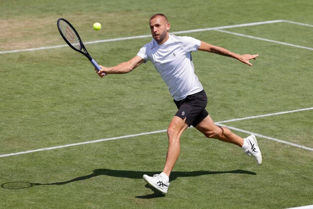 Daniel Evans, Training, Aorangi Park Tennis Wimbledon 2022 Grand Slam ITF ATP WTA AELTC London Great Britain 26 June 2022 Copyright: xJuergenxHasenkopfx