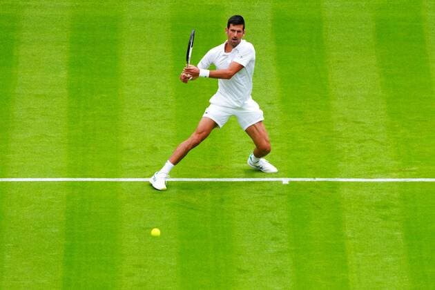 Mandatory Credit: Photo by Javier Garcia Shutterstock (13002017ae) Novak Djokovic during his first round match Wimbledon Tennis Championships, Day 1, The All England Lawn Tennis and Croquet Club, London, UK - 27 Jun 2022 Wimbledon Tennis Championships, Day 1, The All England Lawn Tennis and Croquet Club, London, UK - 27 Jun 2022  Copyright: xJavierxGarcia Shutterstockx 13002017ae