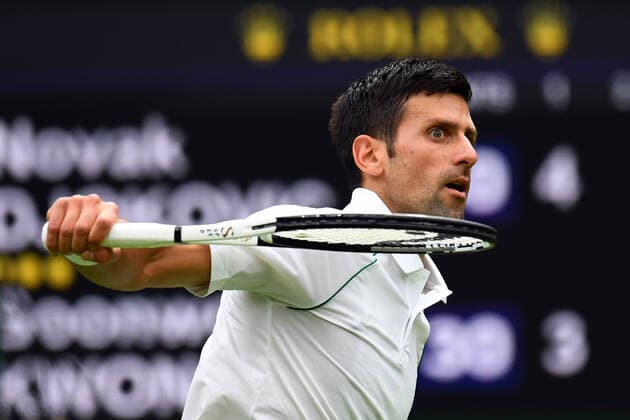 Mandatory Credit: Photo by James Veysey Shutterstock (13002284v) Novak Djokovic during his first round match Wimbledon Tennis Championships, Day 2, The All England Lawn Tennis and Croquet Club, London, UK - 27 Jun 2022 Wimbledon Tennis Championships, Day 2, The All England Lawn Tennis and Croquet Club, London, UK - 27 Jun 2022  Copyright: xJamesxVeysey Shutterstockx 13002284v