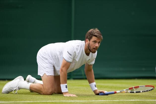 Mandatory Credit: Photo by Ella Ling Shutterstock (13002016t) Cameron Norrie during his first round match Wimbledon Tennis Championships, Day 1, The All England Lawn Tennis and Croquet Club, London, UK - 27 Jun 2022 Wimbledon Tennis Championships, Day 1, The All England Lawn Tennis and Croquet Club, London, UK - 27 Jun 2022  Copyright: xEllaxLing Shutterstockx 13002016t