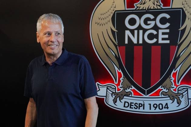 Lucien Favre (entraineur de l™OGC Nice) FOOTBALL : Lucien Favre nouvel entraineur de l™OGC Nice - ConfÃ rence de presse - Nice - 27 06 2022 NorbertScanella Panoramic 