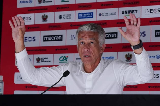 Jean Pierre Rivere (president de l OGC Nice) FOOTBALL : Lucien Favre nouvel entraineur de l™OGC Nice - ConfÃ rence de presse - Nice - 27 06 2022 NorbertScanella Panoramic 