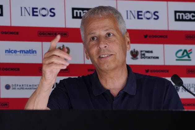 Lucien Favre (entraineur de l™OGC Nice) FOOTBALL : Lucien Favre nouvel entraineur de l™OGC Nice - ConfÃ rence de presse - Nice - 27 06 2022 NorbertScanella Panoramic 