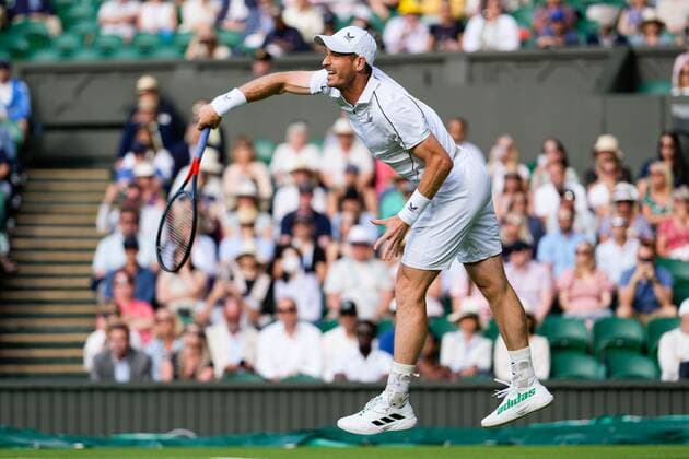Mandatory Credit: Photo by Dave Shopland Shutterstock (13002015cj) Andy Murray during his first round match Wimbledon Tennis Championships, Day 1, The All England Lawn Tennis and Croquet Club, London, UK - 27 Jun 2022 Wimbledon Tennis Championships, Day 1, The All England Lawn Tennis and Croquet Club, London, UK - 27 Jun 2022  Copyright: xDavexShopland Shutterstockx 13002015cj