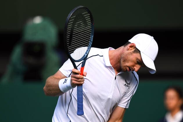 Mandatory Credit: Photo by James Veysey Shutterstock (13002284dw) Andy Murray during his first round match Wimbledon Tennis Championships, Day 2, The All England Lawn Tennis and Croquet Club, London, UK - 27 Jun 2022 Wimbledon Tennis Championships, Day 2, The All England Lawn Tennis and Croquet Club, London, UK - 27 Jun 2022  Copyright: xJamesxVeysey Shutterstockx 13002284dw