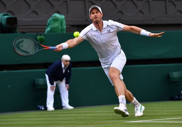 Mandatory Credit: Photo by James Veysey Shutterstock (13002284dx) Andy Murray during his first round match Wimbledon Tennis Championships, Day 2, The All England Lawn Tennis and Croquet Club, London, UK - 27 Jun 2022 Wimbledon Tennis Championships, Day 2, The All England Lawn Tennis and Croquet Club, London, UK - 27 Jun 2022  Copyright: xJamesxVeysey Shutterstockx 13002284dx