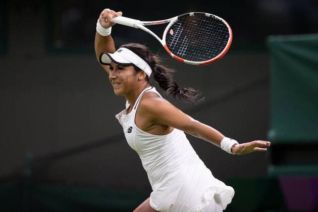 Mandatory Credit: Photo by Ella Ling Shutterstock (13002016dp) Heather Watson during her first round match Wimbledon Tennis Championships, Day 1, The All England Lawn Tennis and Croquet Club, London, UK - 27 Jun 2022 Wimbledon Tennis Championships, Day 1, The All England Lawn Tennis and Croquet Club, London, UK - 27 Jun 2022  Copyright: xEllaxLing Shutterstockx 13002016dp