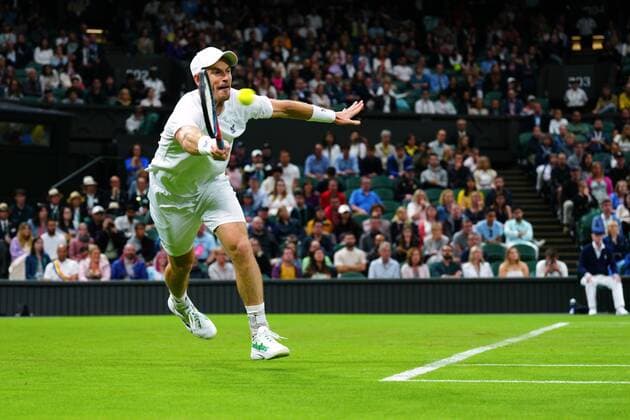 Mandatory Credit: Photo by Javier Garcia Shutterstock (13002017ij) Andy Murray during his first round match Wimbledon Tennis Championships, Day 1, The All England Lawn Tennis and Croquet Club, London, UK - 27 Jun 2022 Wimbledon Tennis Championships, Day 1, The All England Lawn Tennis and Croquet Club, London, UK - 27 Jun 2022  Copyright: xJavierxGarcia Shutterstockx 13002017ij
