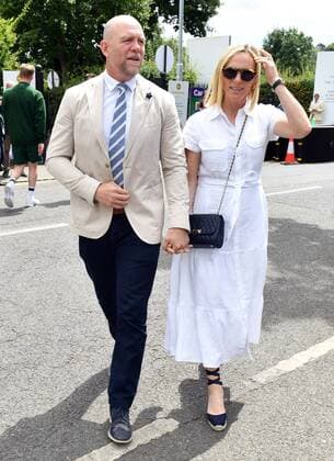 Mandatory Credit: Photo by James Veysey Shutterstock (13002287l) Mike Tindall and Zara Phillips Wimbledon Tennis Championships, Day 2, The All England Lawn Tennis and Croquet Club, London, UK - 28 Jun 2022 Wimbledon Tennis Championships, Day 2, The All England Lawn Tennis and Croquet Club, London, UK - 28 Jun 2022  Copyright: xJamesxVeysey Shutterstockx 13002287l