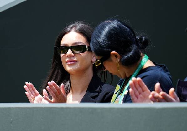 Mandatory Credit: Photo by Javier Garcia Shutterstock (13002021l) Costeen Hatzi watching Nick Kyrgios on No.3 Court Wimbledon Tennis Championships, Day 2, The All England Lawn Tennis and Croquet Club, London, UK - 28 Jun 2022 Wimbledon Tennis Championships, Day 2, The All England Lawn Tennis and Croquet Club, London, UK - 28 Jun 2022  Copyright: xJavierxGarcia Shutterstockx 13002021l