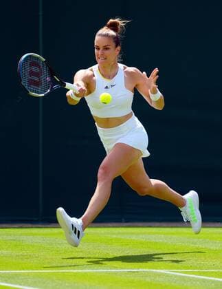 Mandatory Credit: Photo by Javier Garcia Shutterstock (13002021u) Maria Sakkari during her first round match Wimbledon Tennis Championships, Day 2, The All England Lawn Tennis and Croquet Club, London, UK - 28 Jun 2022 Wimbledon Tennis Championships, Day 2, The All England Lawn Tennis and Croquet Club, London, UK - 28 Jun 2022  Copyright: xJavierxGarcia Shutterstockx 13002021u