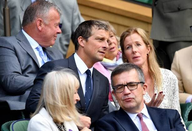 Mandatory Credit: Photo by James Veysey Shutterstock (13002287o) Bear Grylls and Shara Grylls in the Royal Box on Centre Court Wimbledon Tennis Championships, Day 2, The All England Lawn Tennis and Croquet Club, London, UK - 28 Jun 2022 Wimbledon Tennis Championships, Day 2, The All England Lawn Tennis and Croquet Club, London, UK - 28 Jun 2022  Copyright: xJamesxVeysey Shutterstockx 13002287o