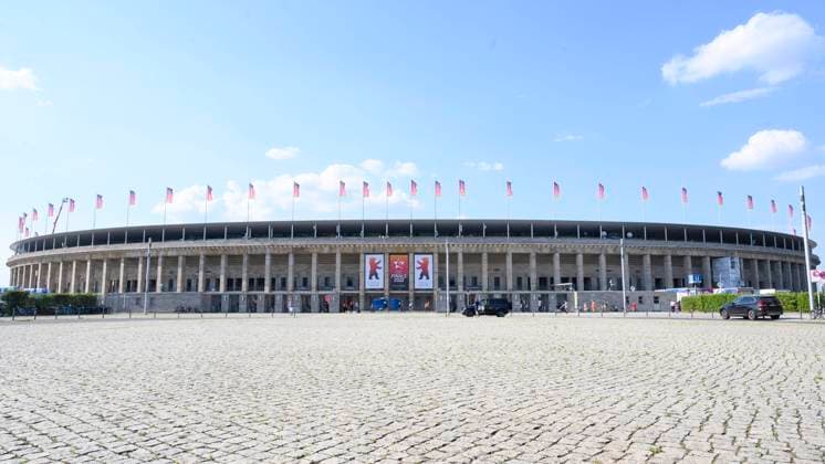 Olympic square exterior view during the finals 2022, Olympiastadion Berlin, 26 06 2022, Berlin, Olympic square exterior view during the finals 2022, Olympiastadion Berlin, 26 06 2022, Berlin Copyright: xEibner-Pressefoto UwexKochx EP_UKH