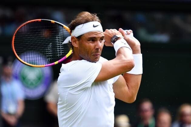 Mandatory Credit: Photo by James Veysey Shutterstock (13002287bt) Rafael Nadal during his first round match Wimbledon Tennis Championships, Day 2, The All England Lawn Tennis and Croquet Club, London, UK - 28 Jun 2022 Wimbledon Tennis Championships, Day 2, The All England Lawn Tennis and Croquet Club, London, UK - 28 Jun 2022  Copyright: xJamesxVeysey Shutterstockx 13002287bt