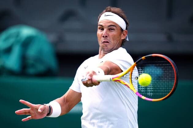 Mandatory Credit: Photo by Javier Garcia Shutterstock (13002021fg) Rafael Nadal during his first round match Wimbledon Tennis Championships, Day 2, The All England Lawn Tennis and Croquet Club, London, UK - 28 Jun 2022 Wimbledon Tennis Championships, Day 2, The All England Lawn Tennis and Croquet Club, London, UK - 28 Jun 2022  Copyright: xJavierxGarcia Shutterstockx 13002021fg
