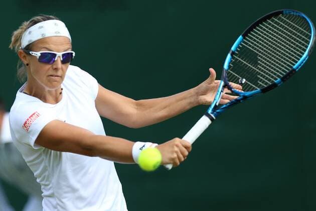 Great Britain, London, All England Lawn Tennis Club, The Championships Wimbledon 2022 - DAY 2- 28 06 2022 Belgian player Kirsten Flipkens (BEL) pictured during her Second round against Jaimee Fourlis (AUS) in London, All England Lawn Tennis Club at The Championships Wimbledon 2019 The Championships Wimbledon 2022- DAY 2- 28 06 2022 PhotoNews Panoramic 