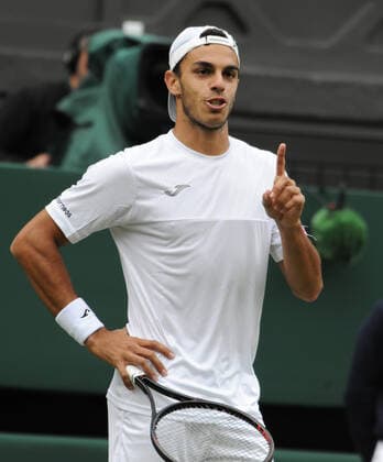 Tennis - 2022 Wimbledon Championships - Week One - Day Two (Tuesday) - All England Lawn Tennis Club, Wimbledon - Tuesday 28th June 2022 Rafa Nadal v Francisco Cerundolo Francisco Cerundolo of Argentina 