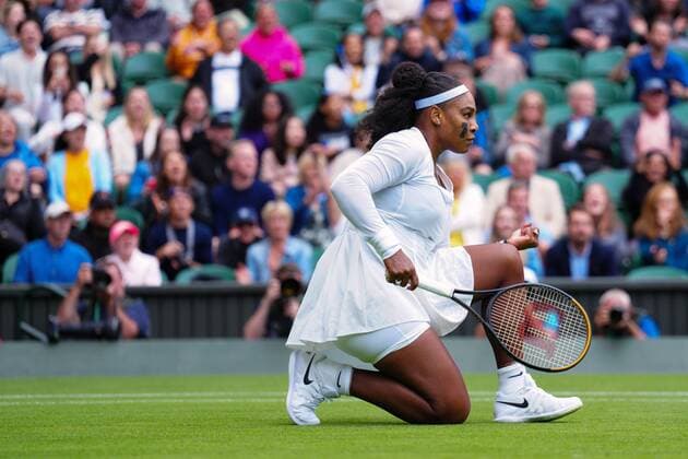 Mandatory Credit: Photo by Javier Garcia Shutterstock (13002021ko) Serena Williams during her first round match Wimbledon Tennis Championships, Day 2, The All England Lawn Tennis and Croquet Club, London, UK - 28 Jun 2022 Wimbledon Tennis Championships, Day 2, The All England Lawn Tennis and Croquet Club, London, UK - 28 Jun 2022  Copyright: xJavierxGarcia Shutterstockx 13002021ko