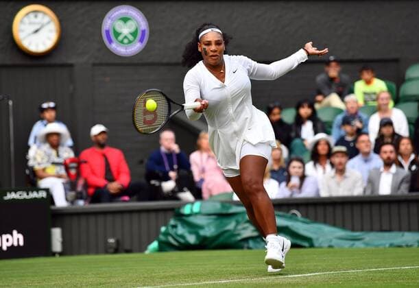 Mandatory Credit: Photo by James Veysey Shutterstock (13002287gt) Serena Williams during her first round match Wimbledon Tennis Championships, Day 2, The All England Lawn Tennis and Croquet Club, London, UK - 28 Jun 2022 Wimbledon Tennis Championships, Day 2, The All England Lawn Tennis and Croquet Club, London, UK - 28 Jun 2022  Copyright: xJamesxVeysey Shutterstockx 13002287gt