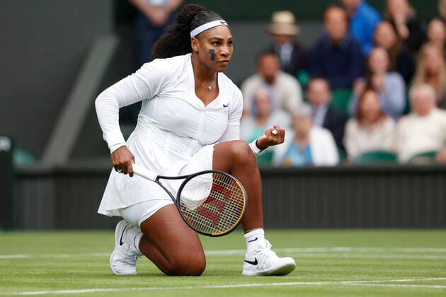 Serena Williams USA makes fist and cheers, jubilation, joy, emotion Tennis Wimbledon 2022 Grand Slam ITF ATP WTA AELTC London Great Britain 28 June 2022 Copyright: xJuergenxHasenkopfx