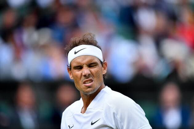 Mandatory Credit: Photo by James Veysey Shutterstock (13002287gz) Rafael Nadal during his first round match Wimbledon Tennis Championships, Day 2, The All England Lawn Tennis and Croquet Club, London, UK - 28 Jun 2022 Wimbledon Tennis Championships, Day 2, The All England Lawn Tennis and Croquet Club, London, UK - 28 Jun 2022  Copyright: xJamesxVeysey Shutterstockx 13002287gz